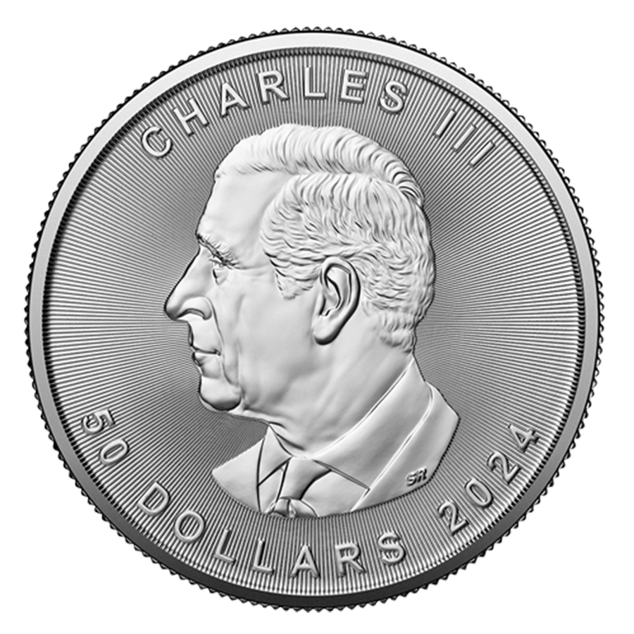 1 ounce Platinum Coin - Maple Leaf 2024 thumbnail 2