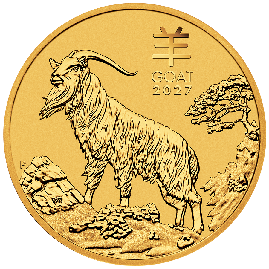 1/10 ounce Gold Coin - Australian Lunar Goat 2027 — photo 1