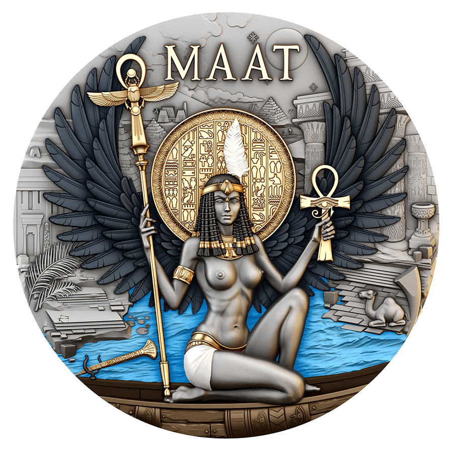 2 ounce Silver Coin - Egypt Maat — photo 1