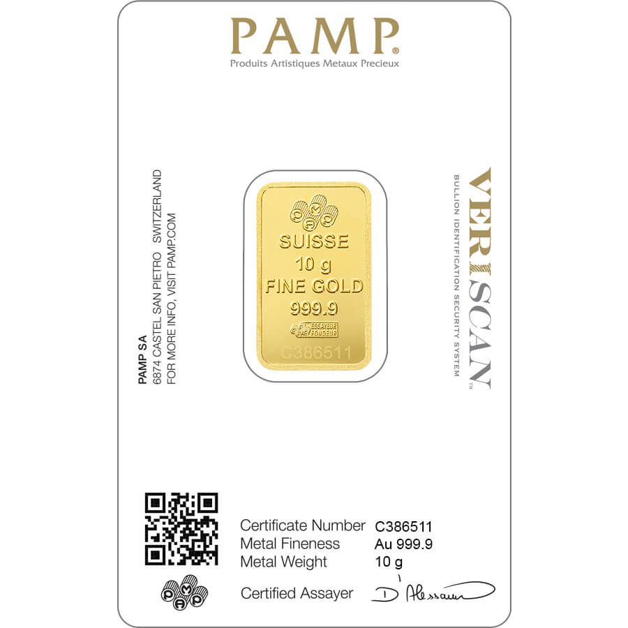 10 gram Gold Bar - PAMP Suisse Lady Fortuna thumbnail 2