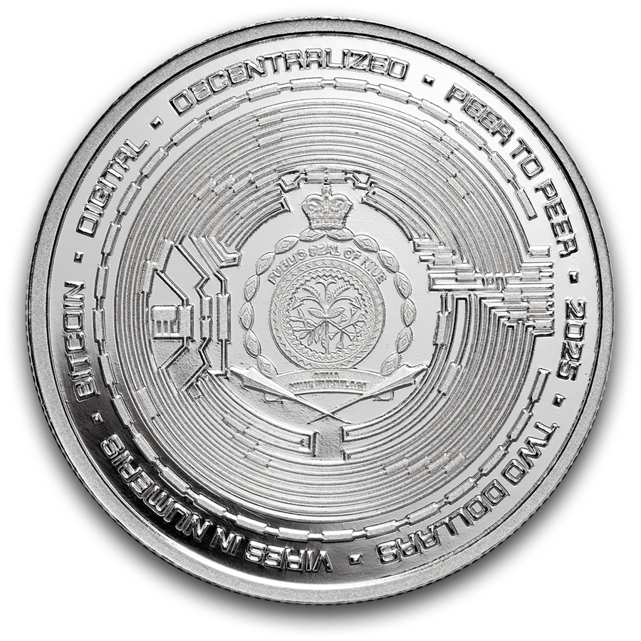 1 ounce Silver Coin - MS-70 PCGS - 2025 Bitcoin Colorized thumbnail 3