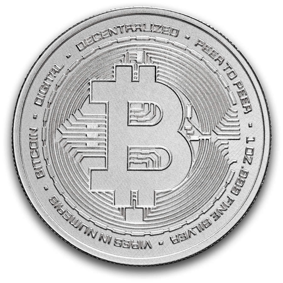 1 ounce Silver Coin - 2025 Bitcoin - 1