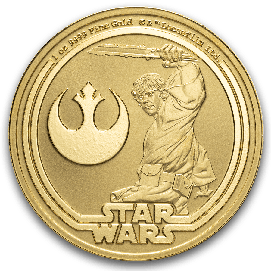 1 ounce Gold Coin - Star Wars Luke Skywalker 2025 thumbnail 3