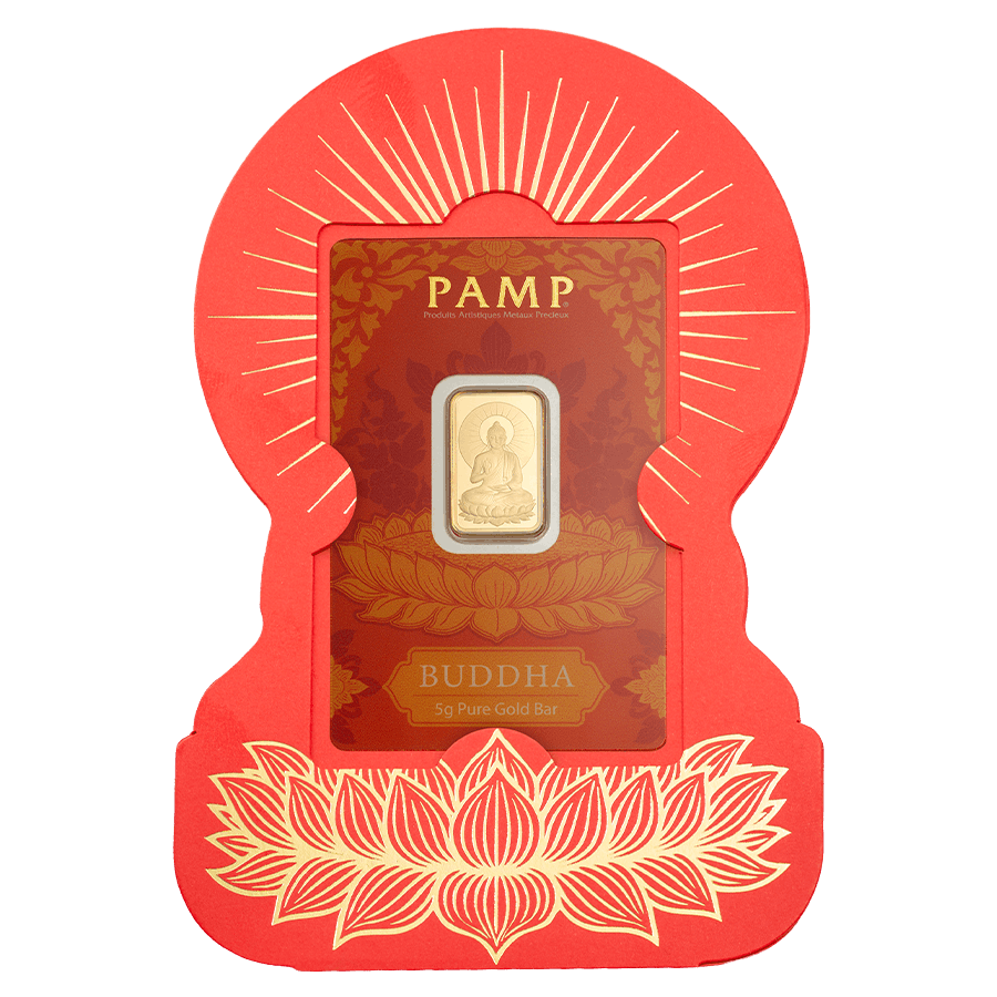 5 gram Gold Bar - Buddha with Lotus thumbnail 6
