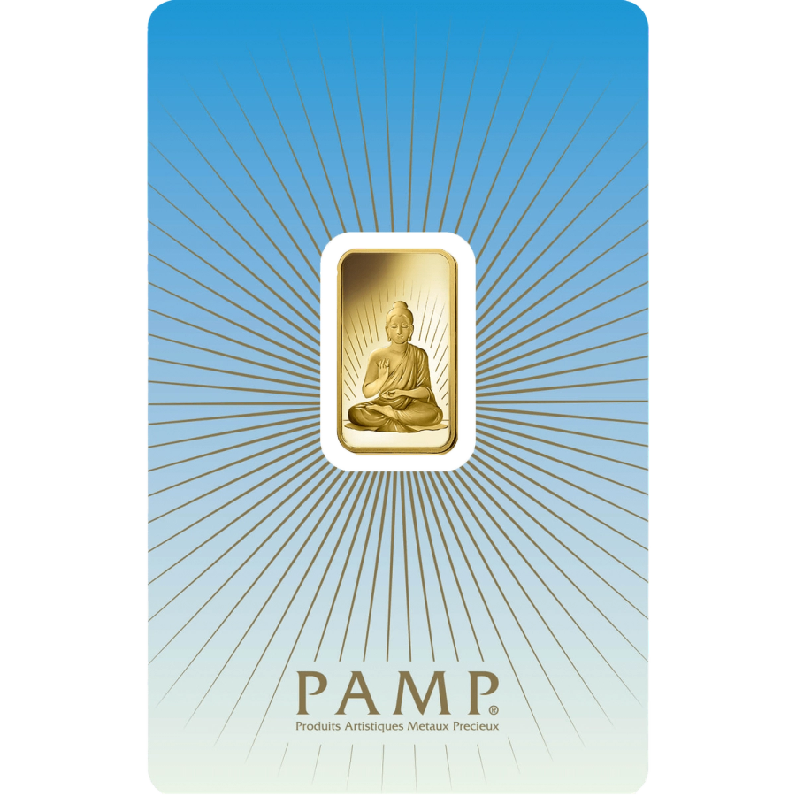 5 gram Gold Bar - PAMP Suisse Buddha  — photo 1