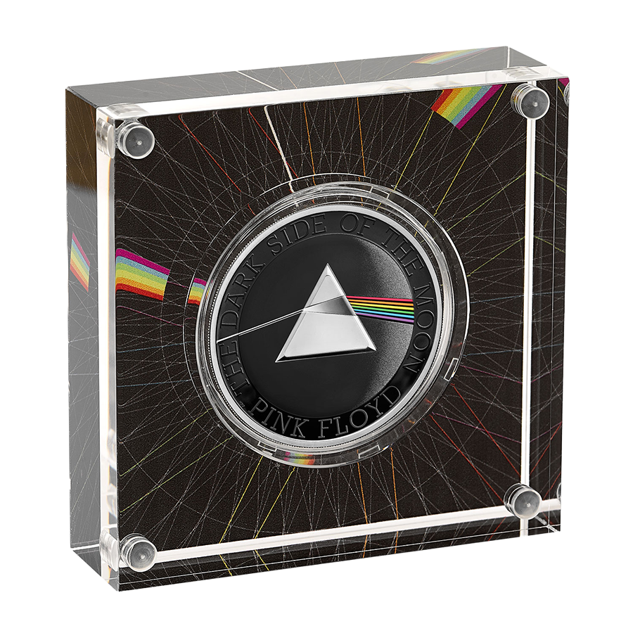 1 ounce Silver Coin - Music Legends Pink Floyd Colorized Proof thumbnail 3