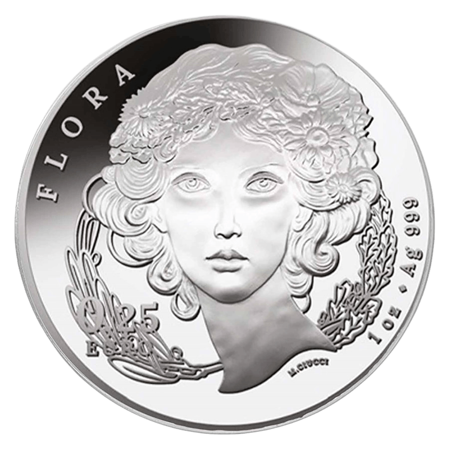 1 ounce Silver Coin - Flora Italy 2026 - The Lily thumbnail 2