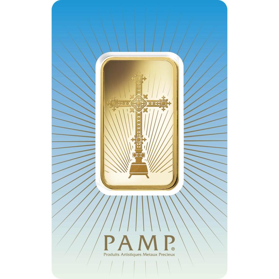 1 ounce Gold Bar - PAMP Suisse Romanesque Cross  thumbnail 3