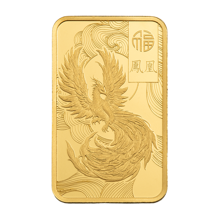 5 gram Gold Bar - Good Luck Phoenix thumbnail 3