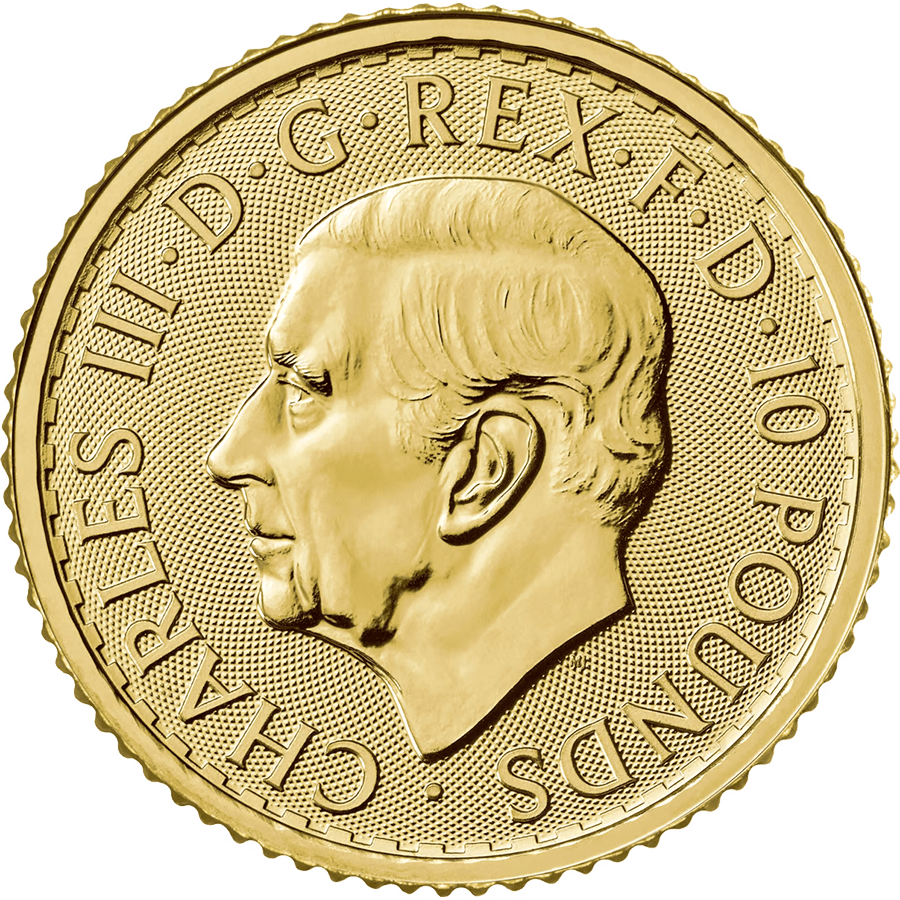1/10 ounce Gold Coin - Britannia Charles III 2024 thumbnail 2