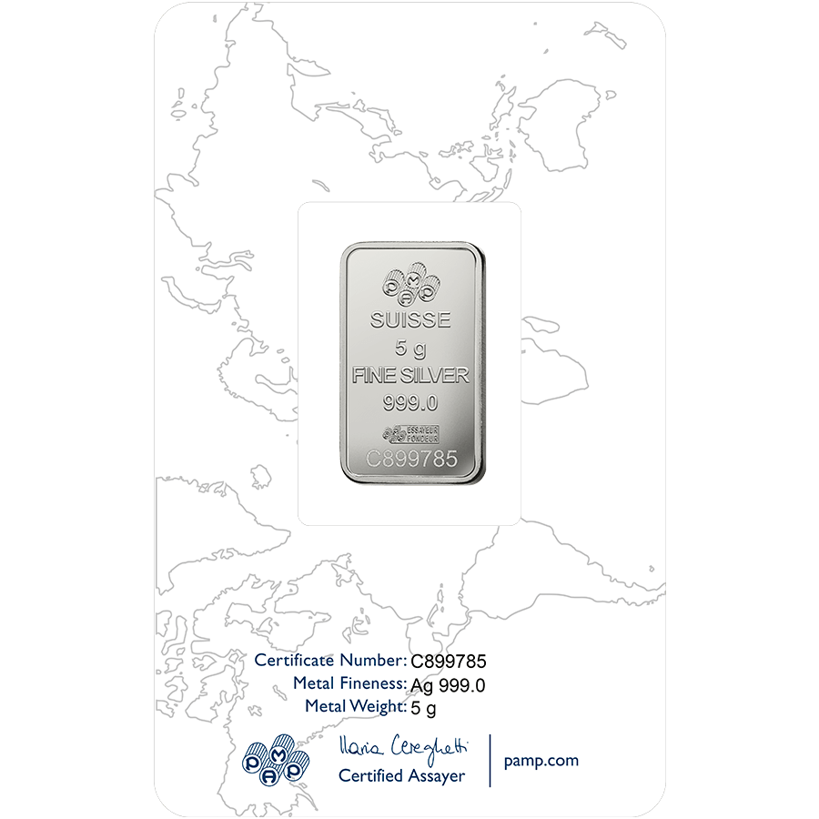 5 gram Silver Bar - PAMP Suisse Lady Fortuna thumbnail 2