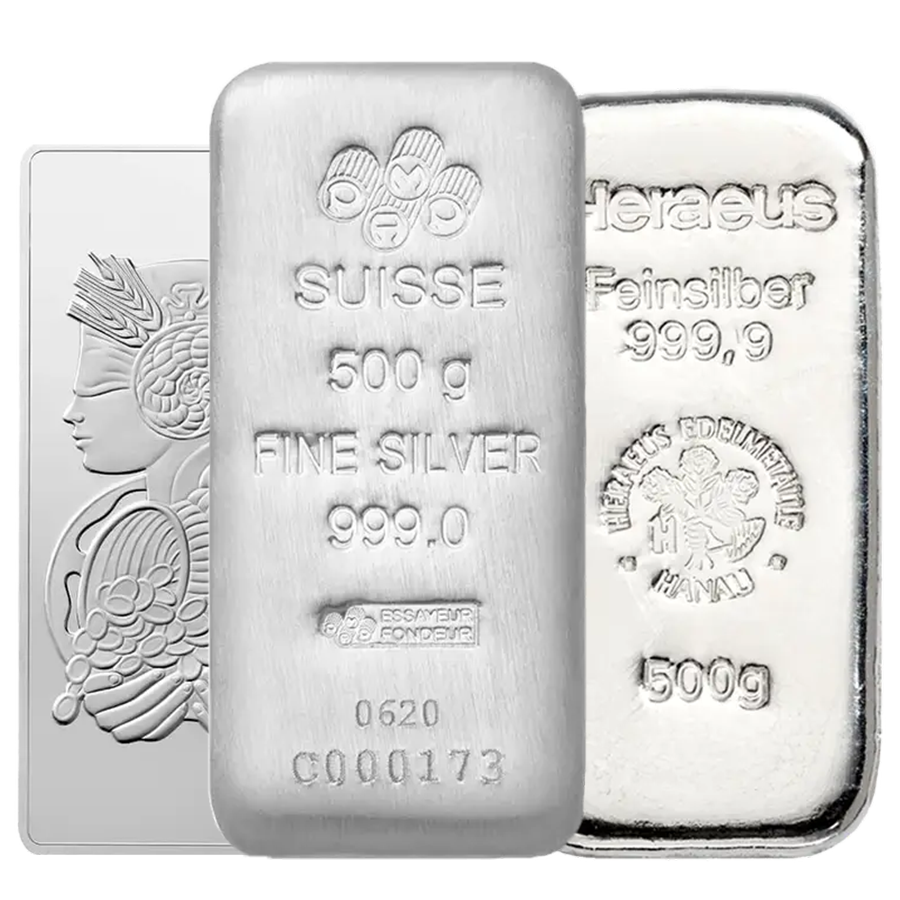 500 gram Silver Bar - Random Mint — photo 1