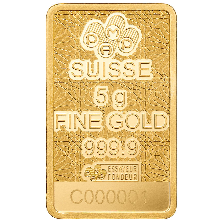 5 gram Gold Bar - Arabian Falcon with Frame thumbnail 3