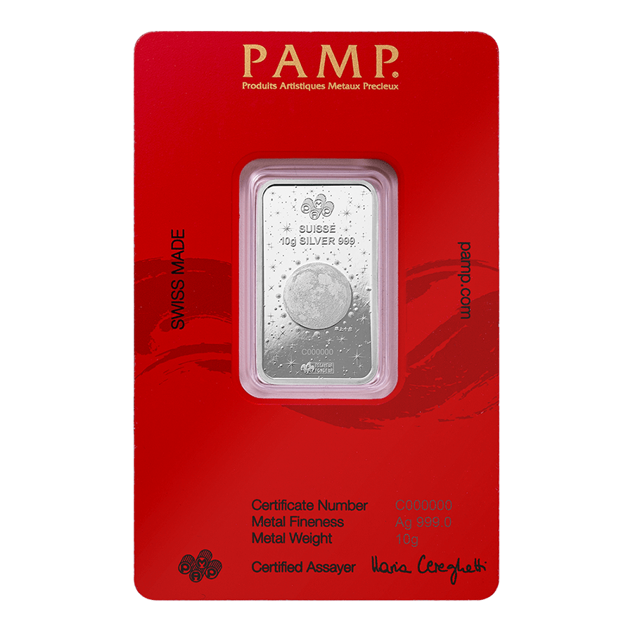 10 gram Silver Bar - PAMP Suisse Lunar Snake 2025 thumbnail 2