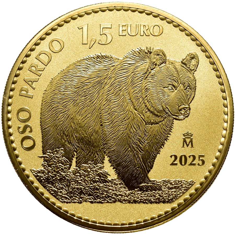 1 Ounce Gold Coin - Spain Brown Bear Reverse Proof 2025 — photo 1
