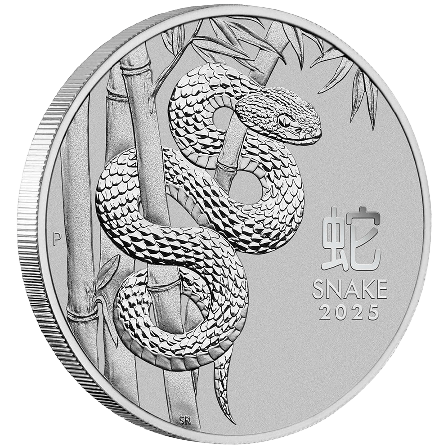 1 ounce Platinum Coin -  Australia Lunar Snake BU 2025 (Series III) thumbnail 3
