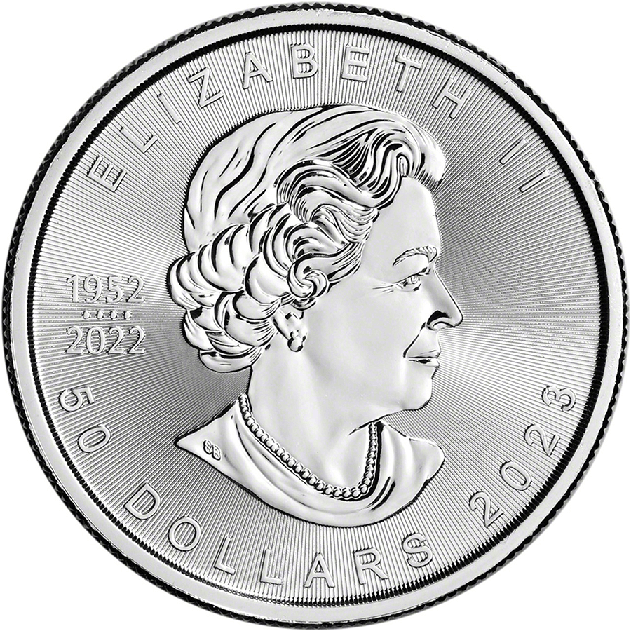 1 ounce Platinum Coin - Maple Leaf Elizabeth II 2023 thumbnail 2
