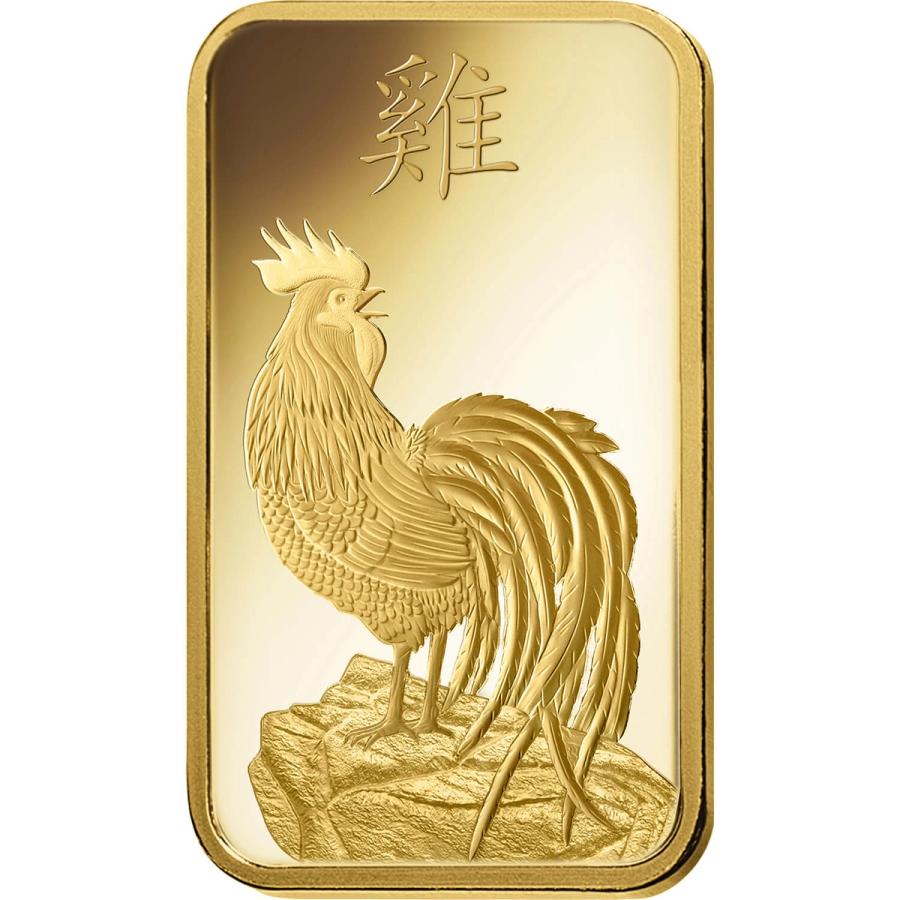 1 ounce Gold Bar - PAMP Suisse Lunar Rooster thumbnail 3