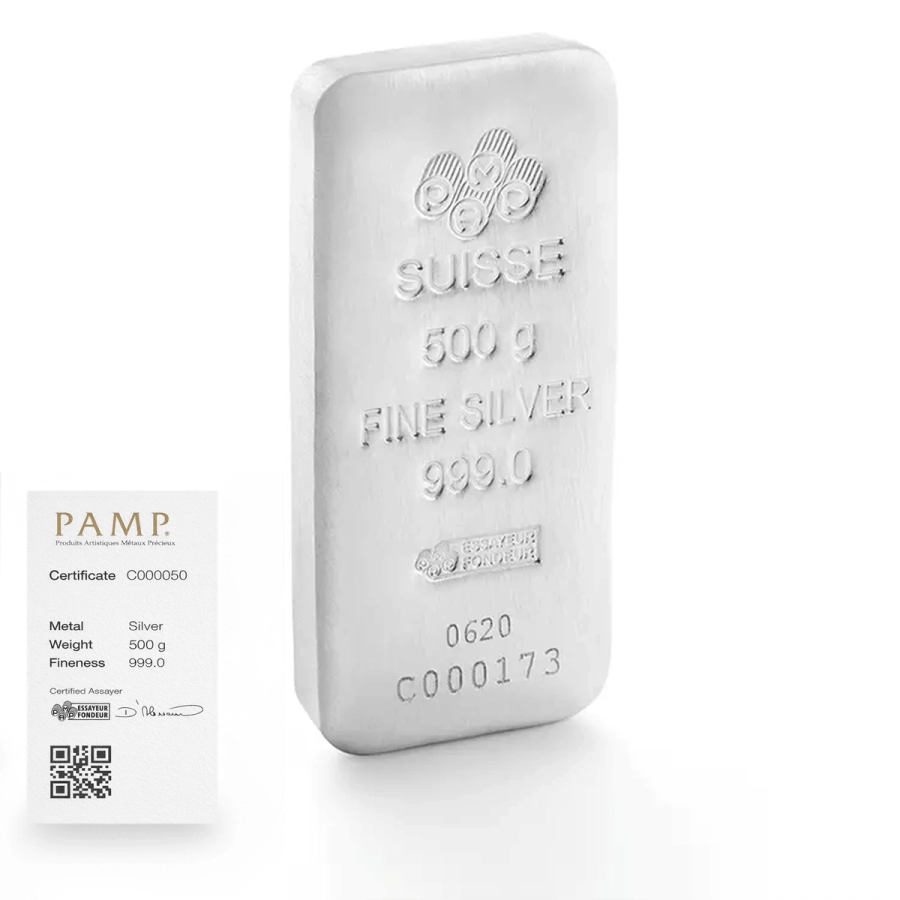 500 gram Silver Bar - PAMP Suisse thumbnail 2