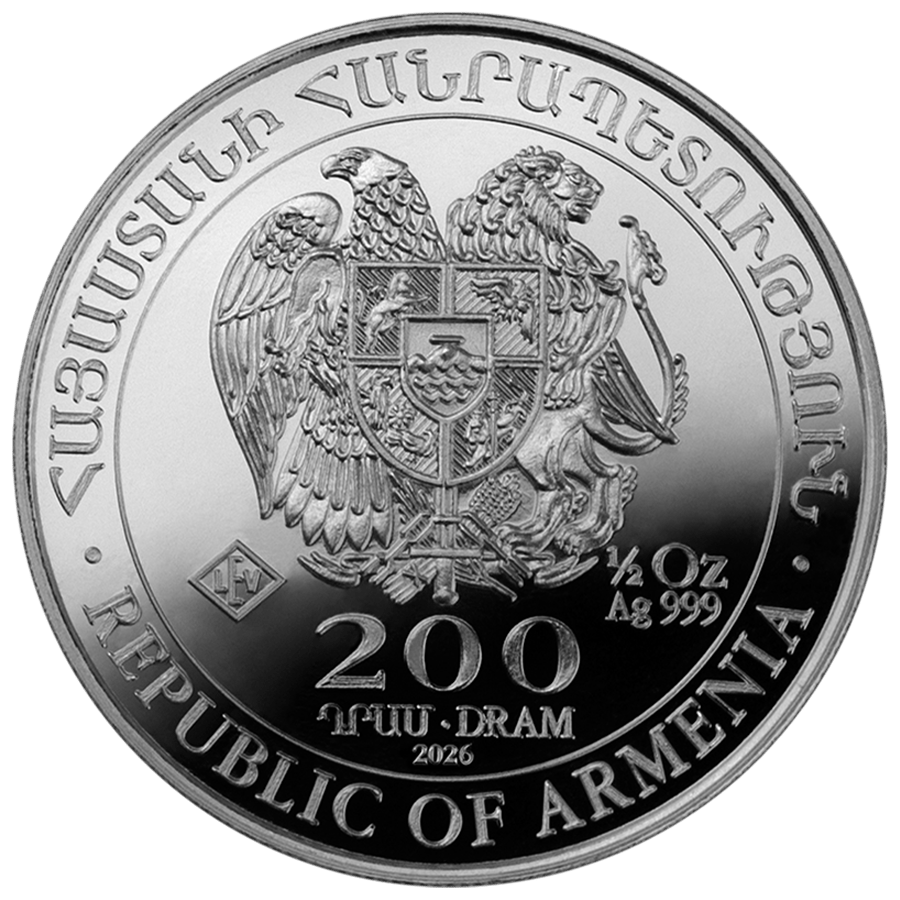 1/2 ounce Silver Coin - Armenia Noah's Ark 2026 thumbnail 2