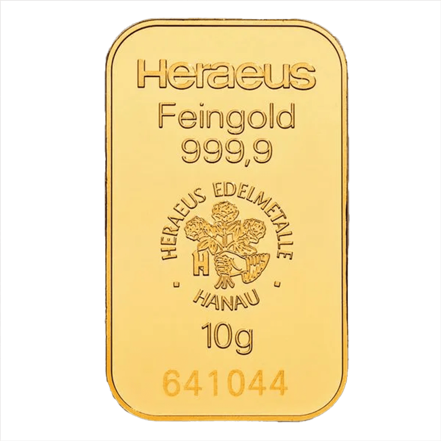 10 gram Gold Bar - Heraeus thumbnail 2
