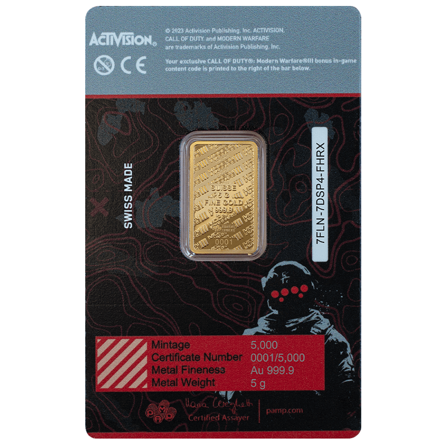 5 gram Gold Bar - Call of Duty (with frame) thumbnail 8