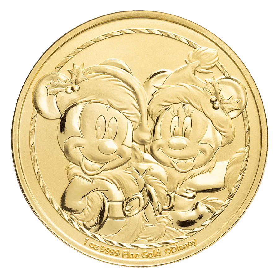 1 ounce Gold Coin - Mickey & Minnie Christmas 2024 — photo 1