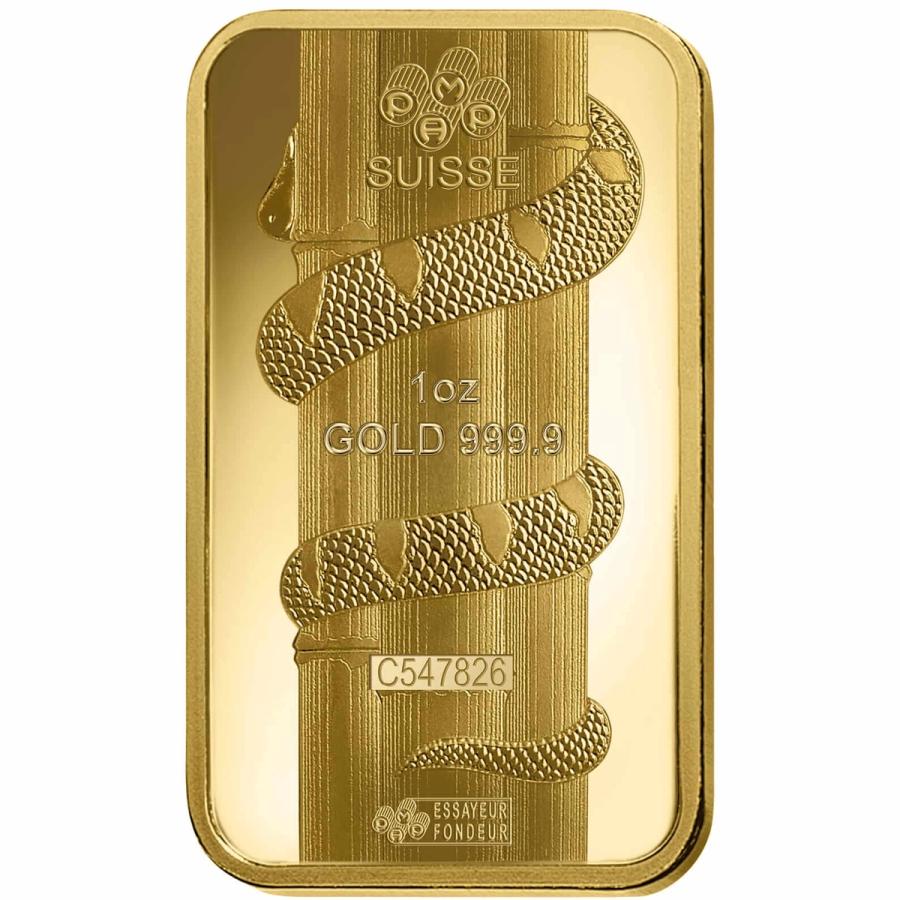 1 ounce Gold Bar - PAMP Suisse Lunar Snake thumbnail 4