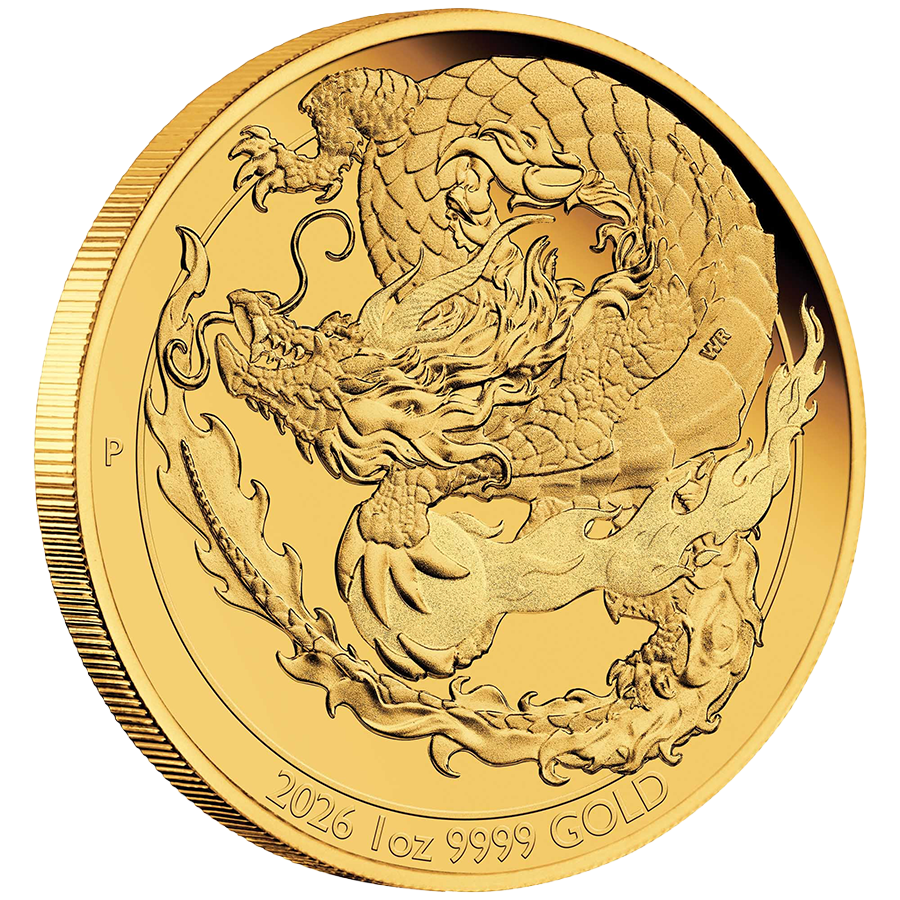 1 ounce Gold Coin - Perth Mint Dragon Proof thumbnail 2