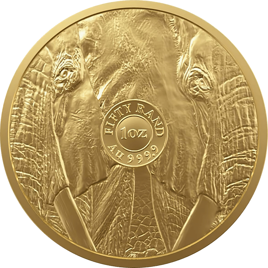 1 ounce Gold Coin - Big Five Elephant 2024 thumbnail 2