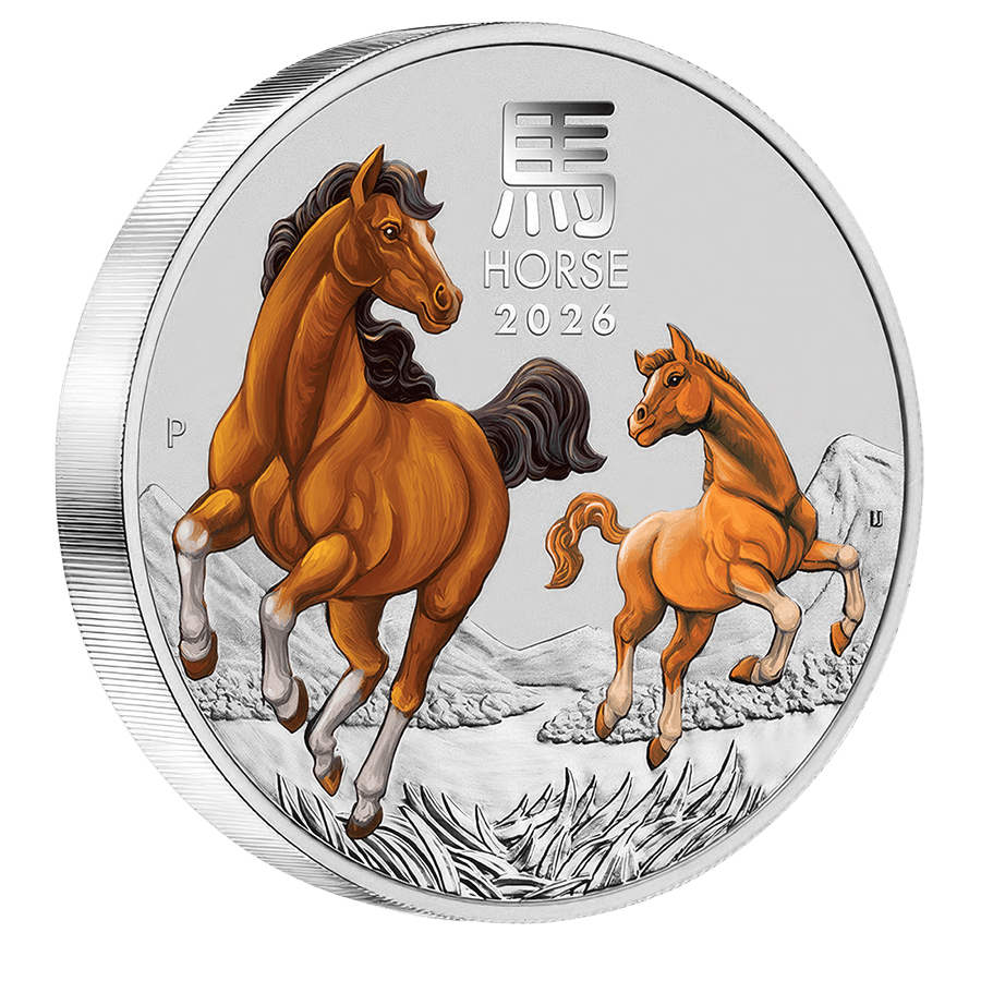 1 kg Silver Coin - Colorized Australian Lunar Horse 2026 thumbnail 3