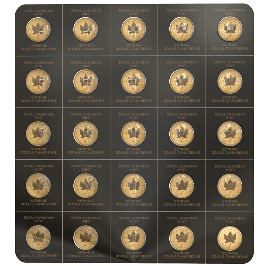 25x1 gram Maplegram Gold Coin - Maple Leaf Elizabeth II 2023 thumbnail 4