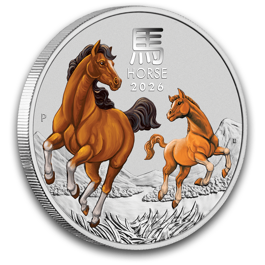 2 ounce Silver Coin - Colorized Australian Lunar Horse 2026 thumbnail 3