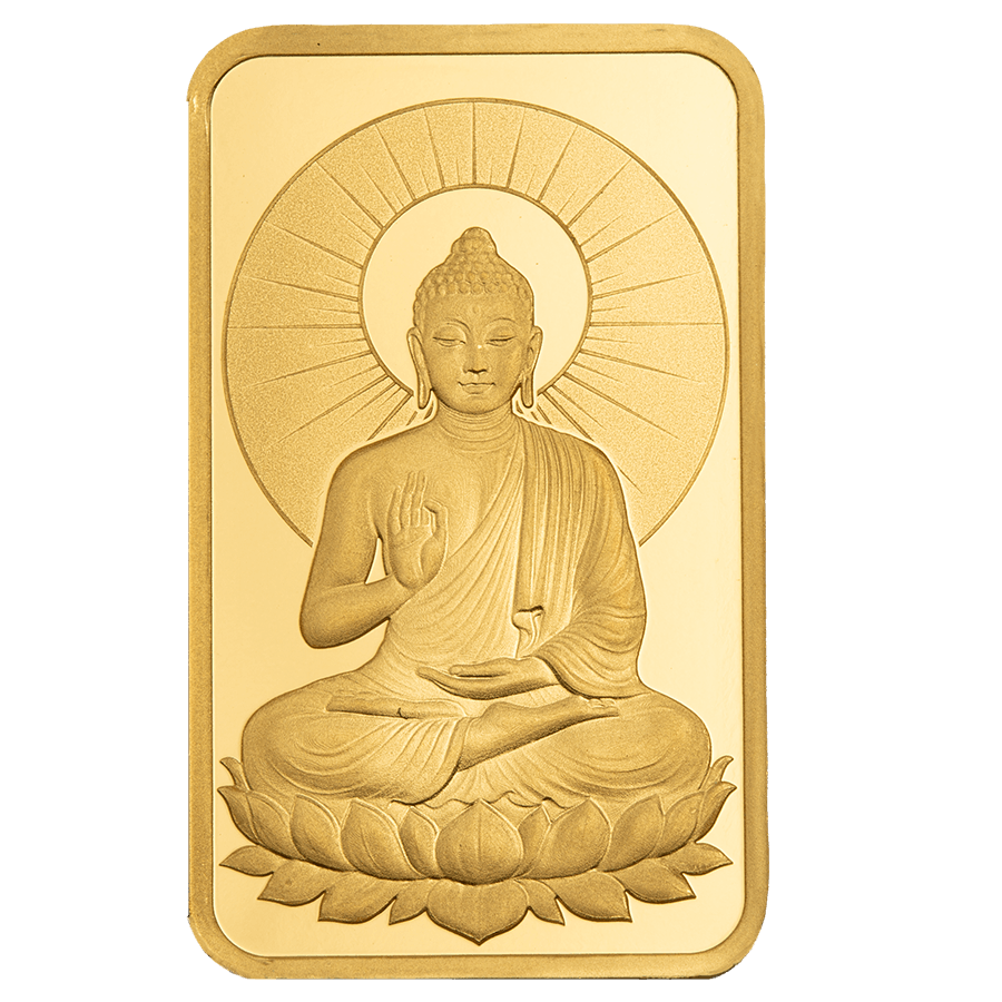 5 gram Gold Bar - Buddha with Lotus thumbnail 3