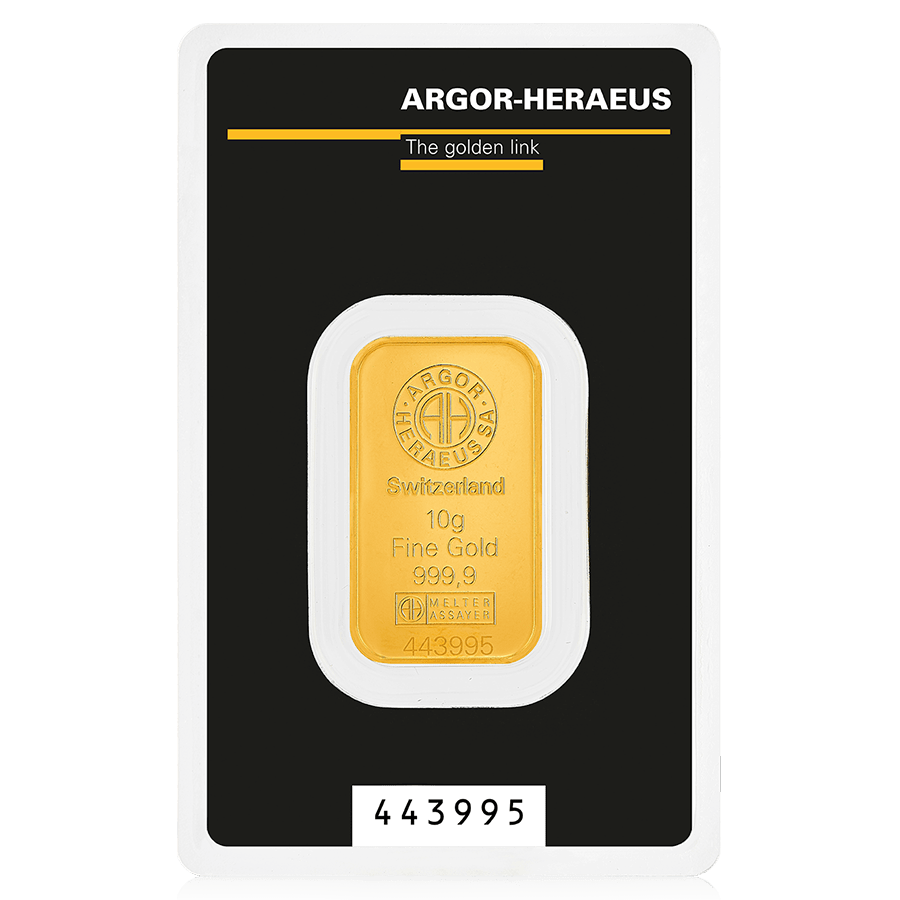 10 gram Gold Bar - Argor-Heraeus — photo 1