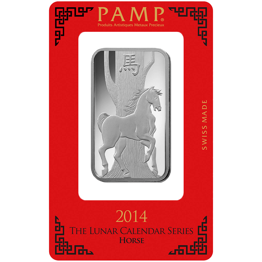 1 ounce Silver Bar - PAMP Suisse Lunar Horse — photo 1