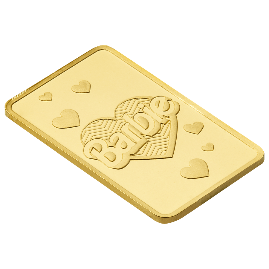1 gram Gold Bar - Barbie Valentine's Day thumbnail 5