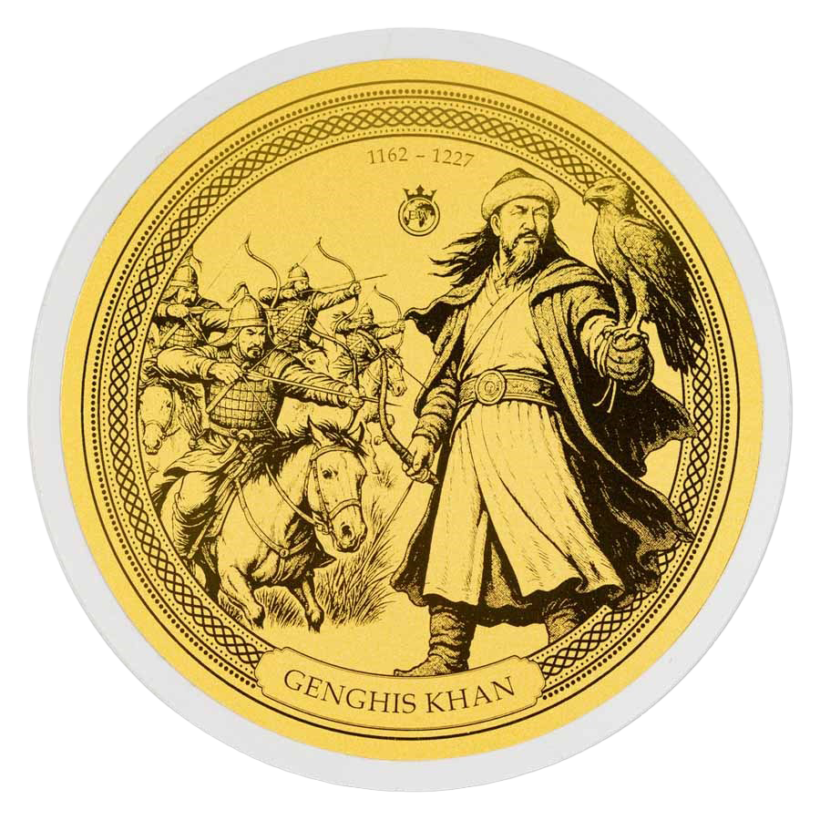 1/100 oz Gold Coin - Emperors of the World - Genghis Khan 2026 thumbnail 3