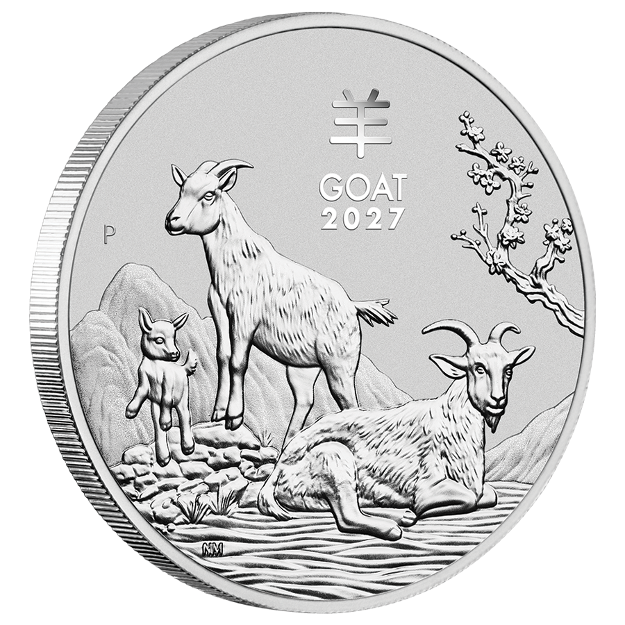 1/2 ounce Silver Coin - Australian Lunar Goat 2027 thumbnail 3