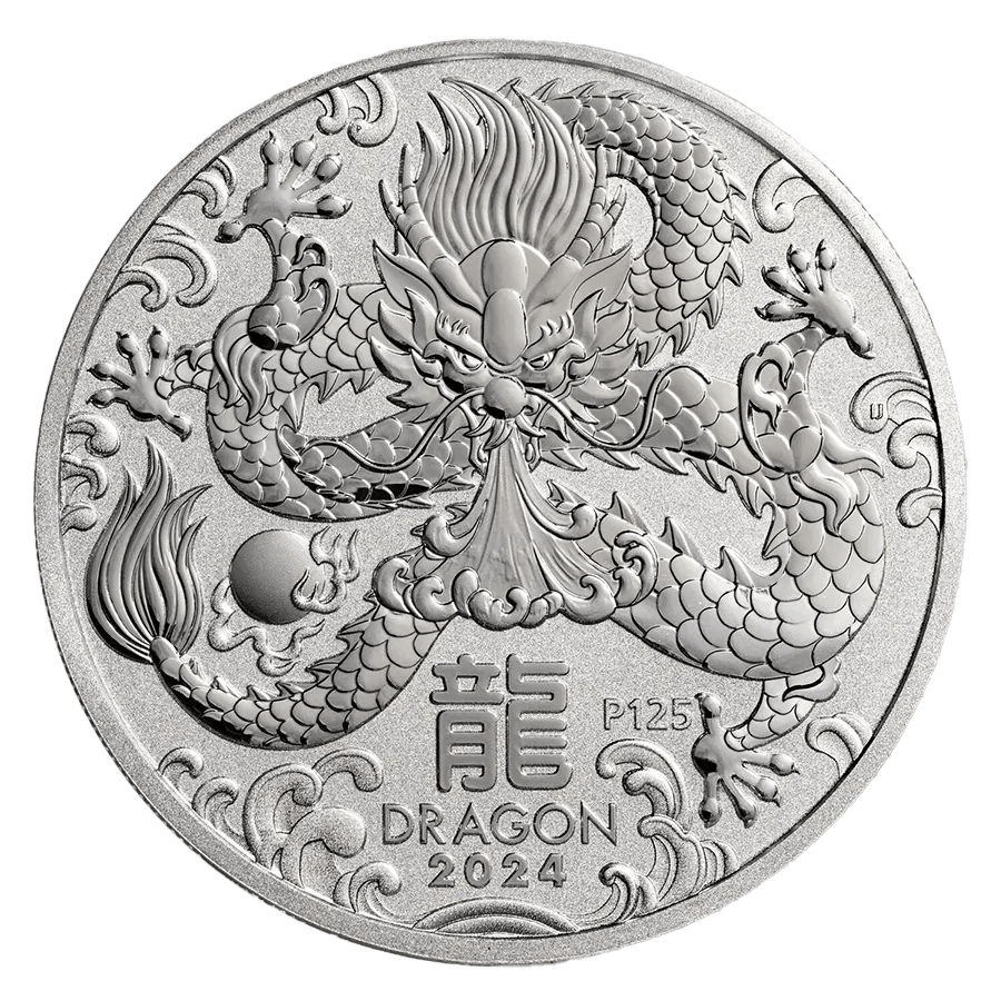 1 ounce Silver Coin - Australia Lunar Dragon 2024 — photo 1
