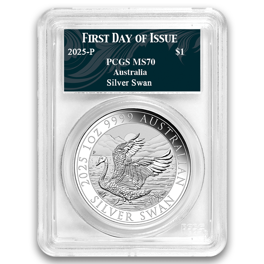 1 ounce Silver Coin - MS-70 PCGS - Australian Swan 2025  — photo 1