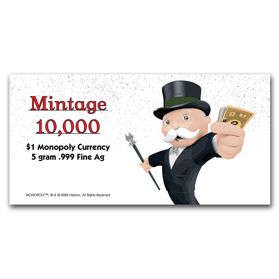 5 gram Silver Monopoly® Money thumbnail 3