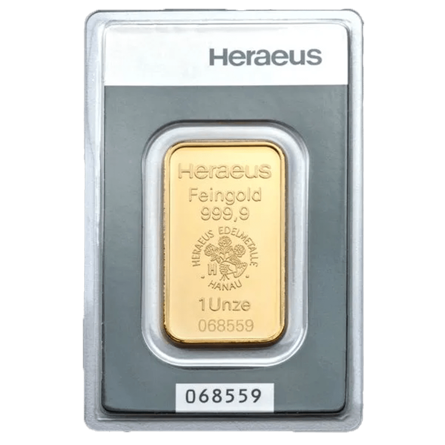 1 ounce Gold Bar - Heraeus