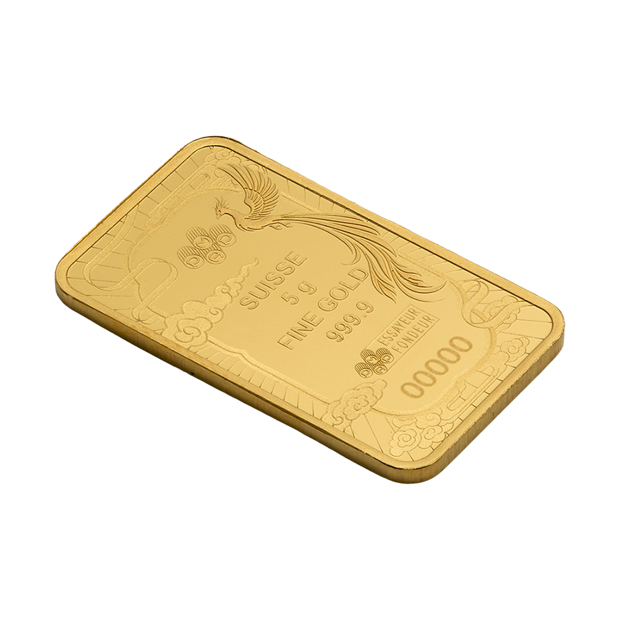 5 gram Gold Bar - Good Luck Phoenix thumbnail 6