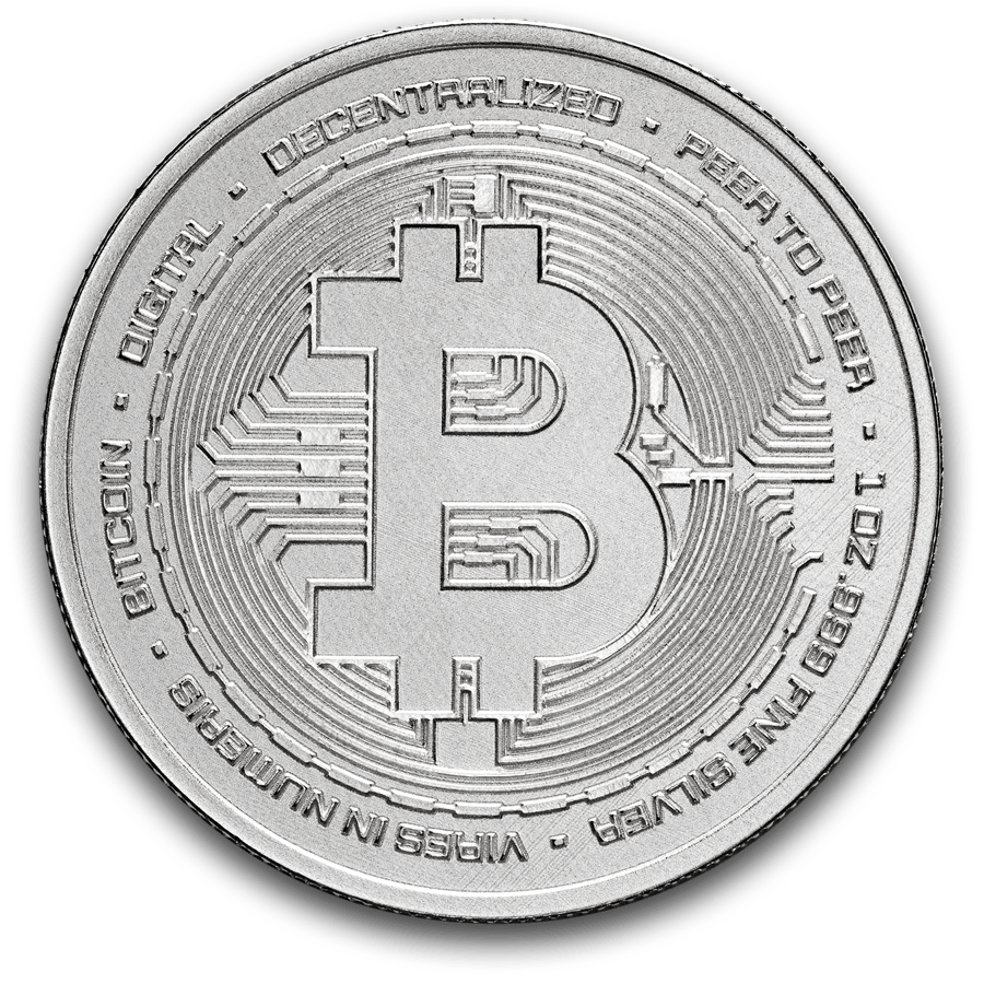 1 ounce Silver Coin - MS-70 PCGS - 2025 Bitcoin thumbnail 2