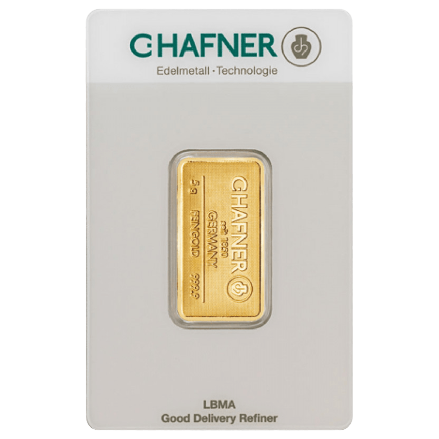 5 gram Gold Bar - C. Hafner