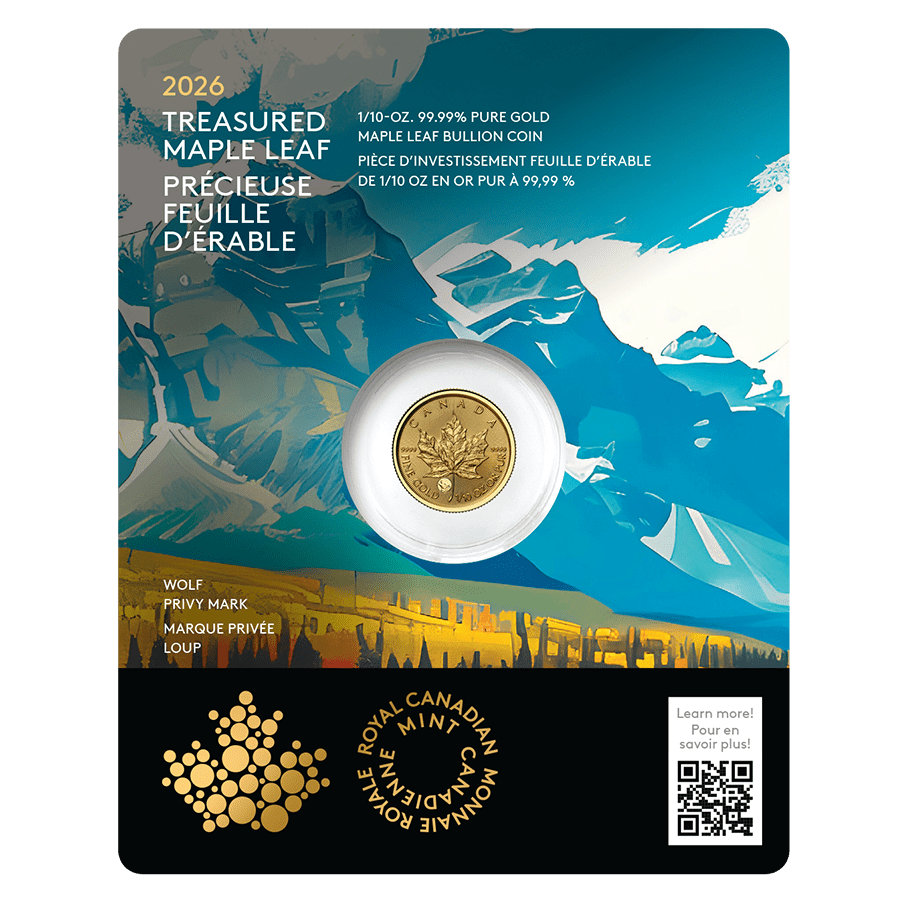 1/10 ounce Gold Coin - Treasured Maple Leaf Premium Bullion — photo 1