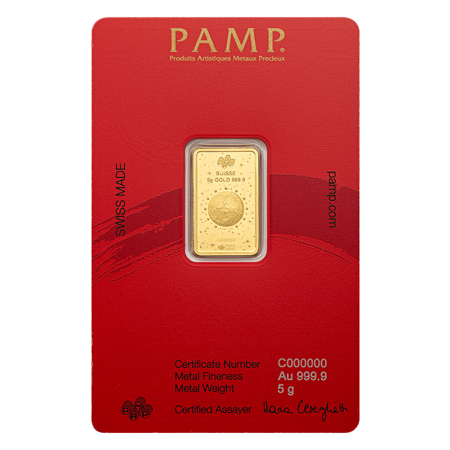 5 gram Gold Bar - PAMP Suisse Lunar Horse 2026 thumbnail 2