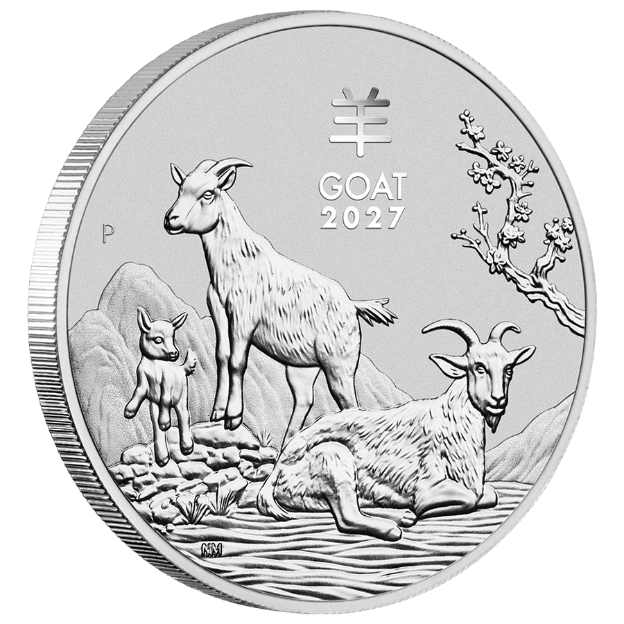 1 ounce Silver Coin - Australian Lunar Goat 2027 thumbnail 3