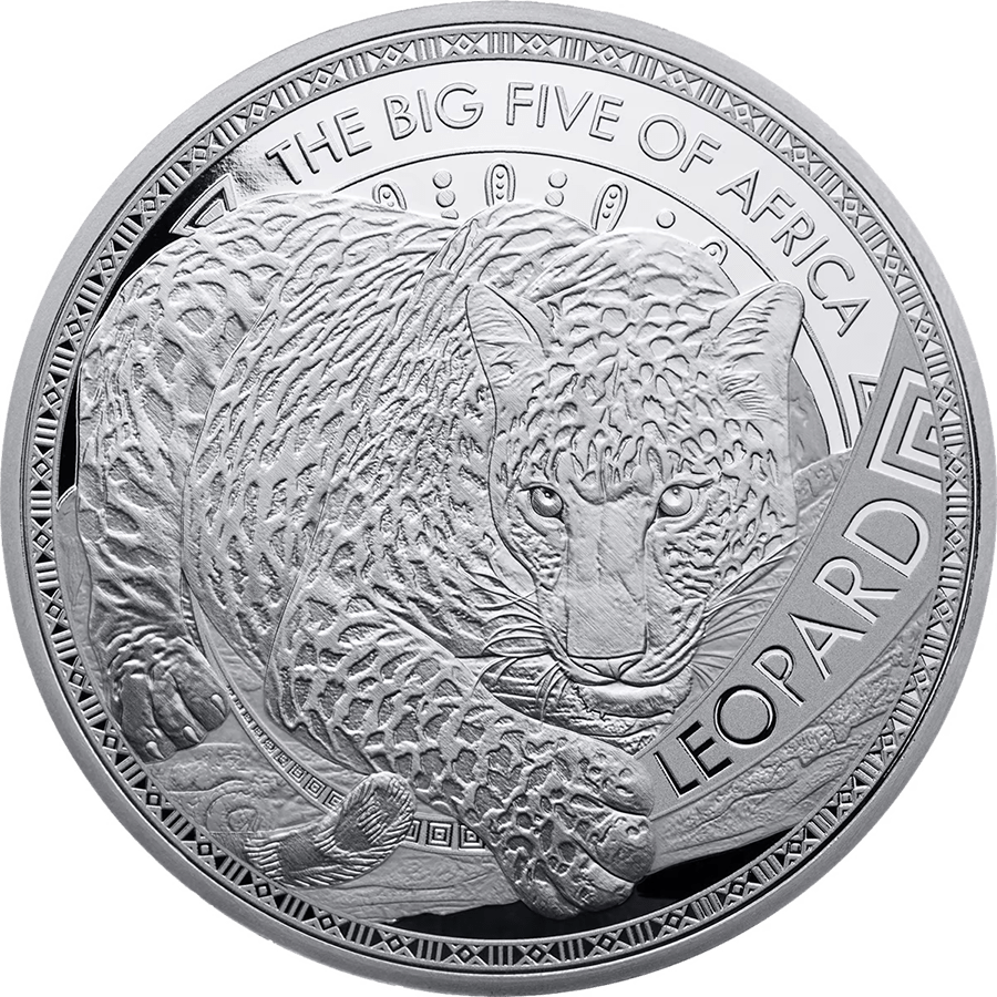 5x1 ounce Silver Coin Set - Big Five of Africa 2025 Proof Like thumbnail 5